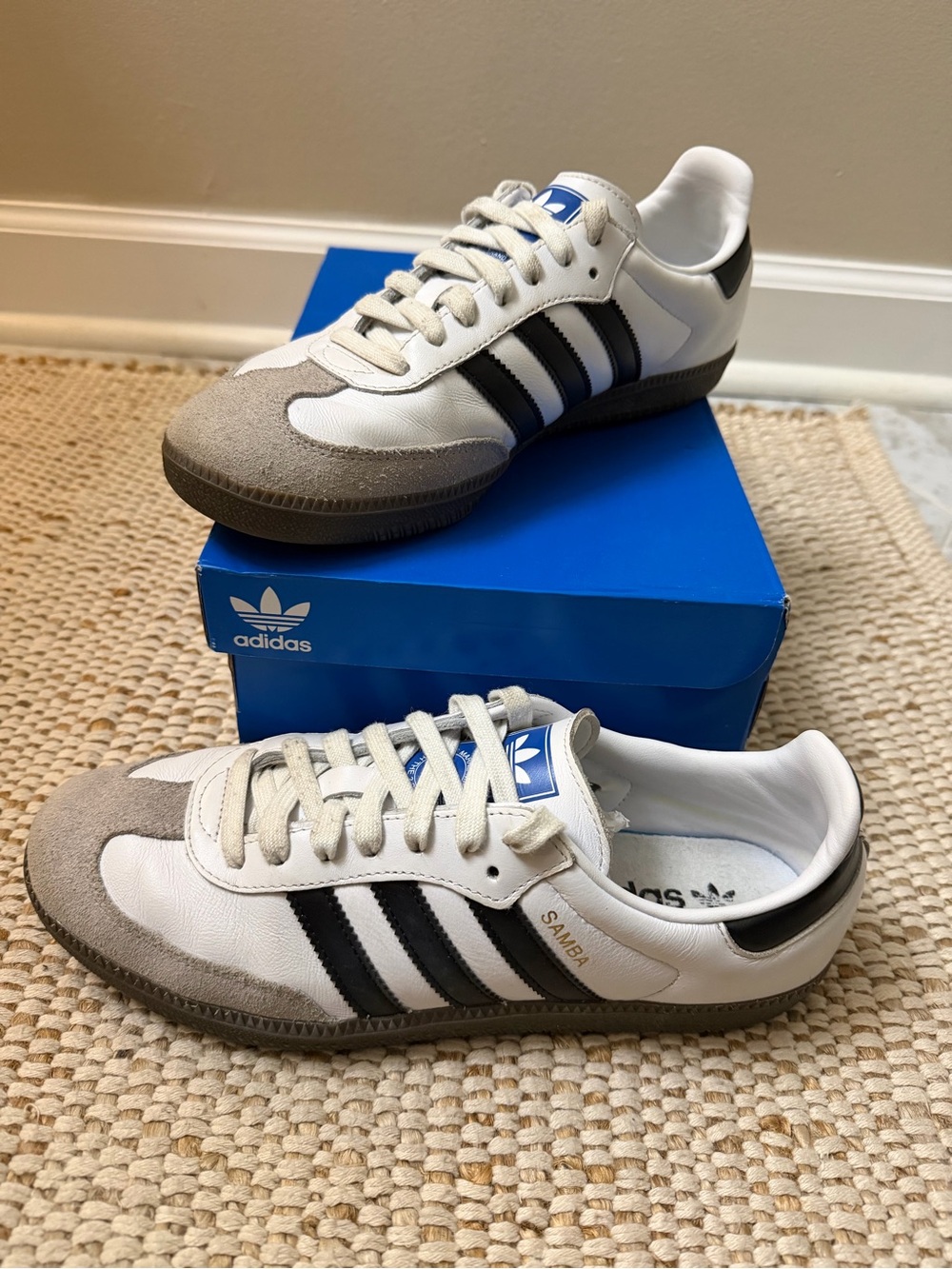 adidas Samba Sneakers — White, Black, Gray